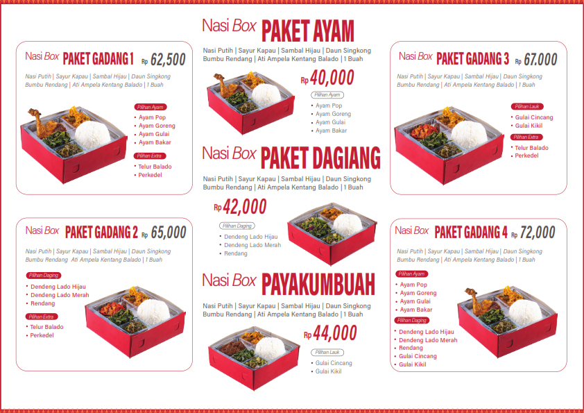 Brosur Menu Nasi Box
